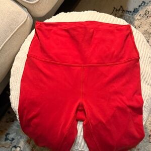 Lululemon Wunder Train Red Leggings